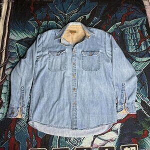 Faded Glory Light blue denim button-up shirt size Medium 36/40